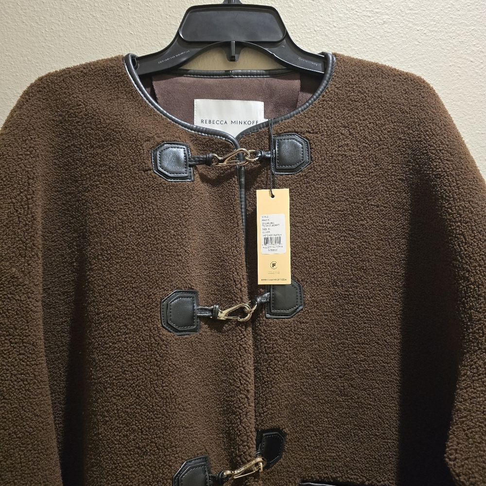 NWT Rebecca Minkoff Shearling Toggle Jacket Sz XL - Picture 6 of 7